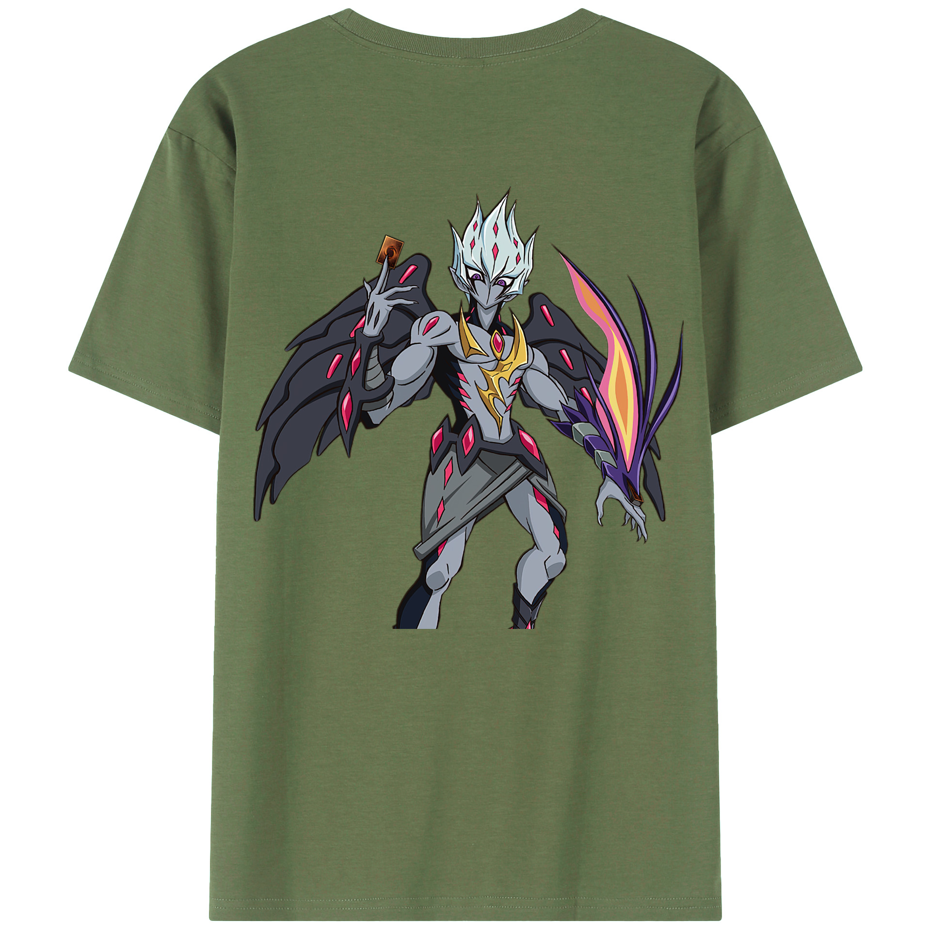 （画像用） 遊☆戯☆王 Yu-Gi-Oh! 綿100％ メンズ半袖Tシャツ（バックプリント） 通気性